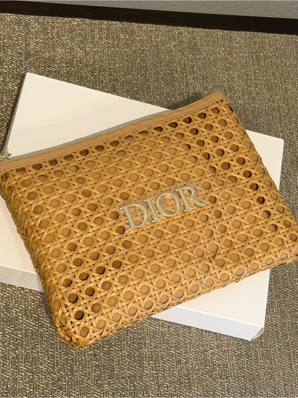 Dior Woven Rattan Style Pouch Bag 2026 Pouch Only